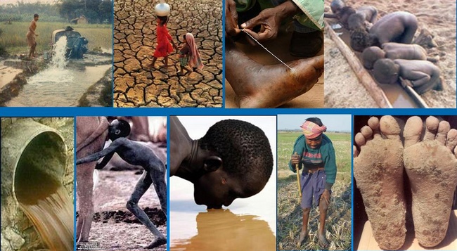 scarcity of water collage